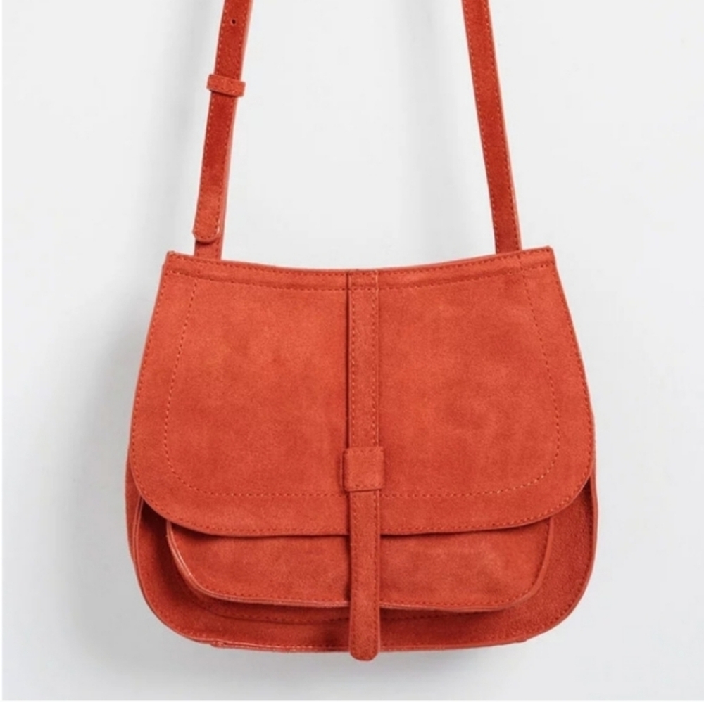 Modcloth Rust Color Adjustable Strap Saddlebag St… - image 3